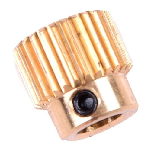 Copper 26 Tooth Motor Shaft 5mm Gear Brass Wire for 3D Printer Extrusion Feeder Extruder Gear Wheel