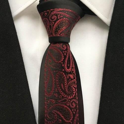 2021 Mens Ties Designer High Craft Panel Neck Tie Black Border with Burgundy Red Paisley Embroidered Cravates