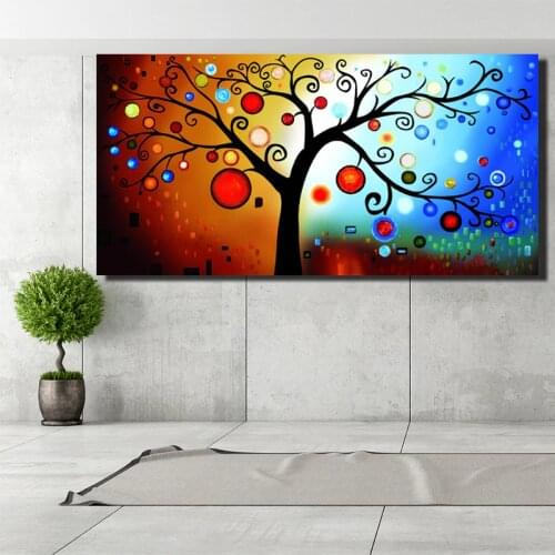 Abstract Style Single Panel Money Tree Wall Posters Unframed Modern Canvas Paintings For Living Room Wall Cuadros Drop Shipping