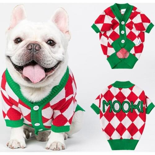 Dog Clothes Pet Cat Sweaters Designer Christmas Winter Dachshund Pug Chihuahua French Bulldog Small Medium Dogs 10 KG Jersey