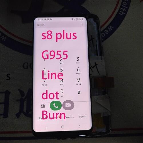 Single sell Used Line dead point burn For Samsung Galaxy S8 plus G955 G955F G955FD LCD Display Touch Screen Digitize No Frame
