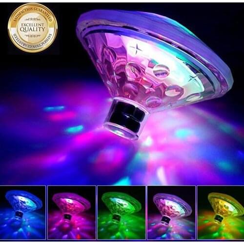 Floating Underwater LED RGB Disco Lights Glow Show Spa Swimming Pool Tub Lamps Party Bathroom Waterproof Led Flash Light Night