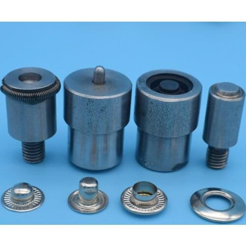 Hollow snap O-Shape Spring type buttons with optional install tools