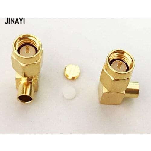 10pcs/lot SMA male right angle solder for RG402 0.141" connector Adapter