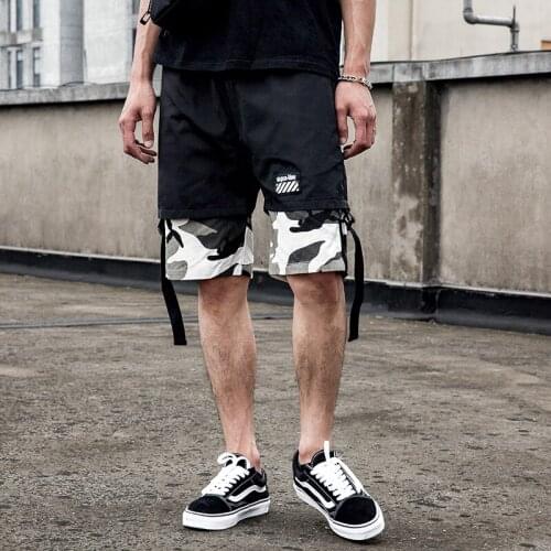 Summer Men Camouflage Harem shorts Mens Hip Hop Shorts Slim Fit Knee Length Bermuda Masculina