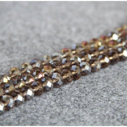 T8272 Charming 6X8mm Faceted Gray AB+ colorful glass Crystal beads!Fit For Making Bracelet&Necklace DIY Jewelry wholesale