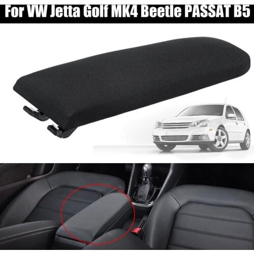 Cloth center console armrest cover of Jetta Golf MK4 Beetle, for PASSAT B5 car black armrest cover internal parts