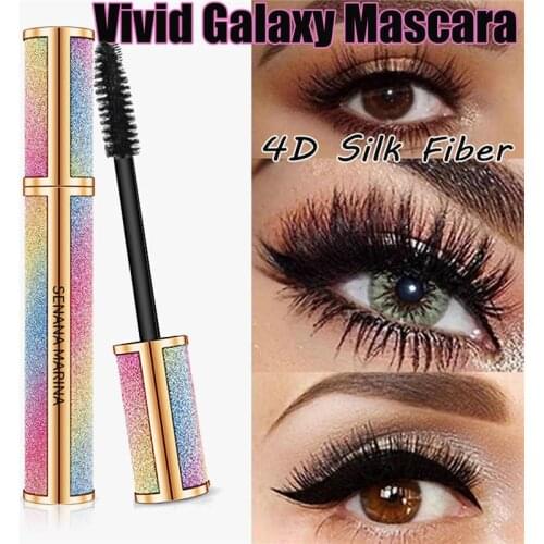 SENANA Marina Mascara Vivid Galaxy 4D Mascara Silk Fiber Lashes Thick Lengthening Mascara Long Black Lash Eyelash Extension