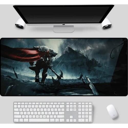 XGZ Large-size gaming mouse pad, beautiful LOL series, cool pattern keyboard pad, high-speed non-slip durable table mat