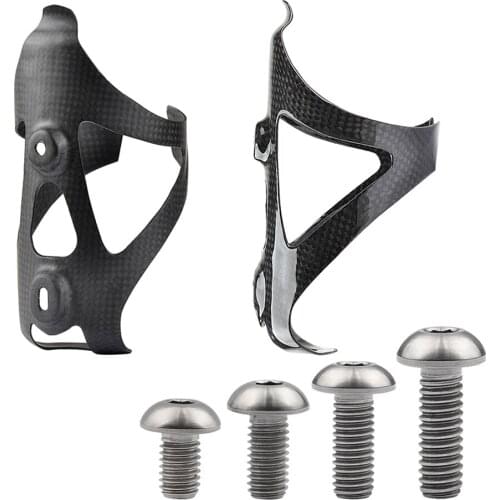 Xingxi Titanium M5X8 10 12 15mm ISO7380 Half Round Head Bolt Screw And Full Carbon Fiber Bicycle Water Bottle Cage Matte/Gloss