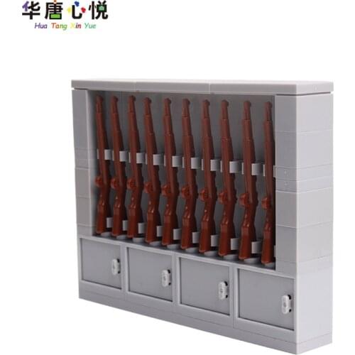 Locked Military Equipment WW2 Spray Sniper Rifle Firearms Collect Building Blocks Educational Toys Childs Gift Militaries Model