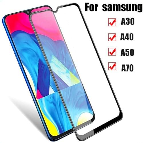 Protective film for Samsung galaxy A30 A50 A70 9h screen protector on for samsun galax A70 A40 A30 3D full cover tempered glass