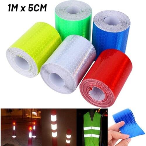 Motorcycle Reflect Strip Safety Strip Sticker Security Warning Body Sticker 1pc 5cm*1m For Dark Night / Raining Day