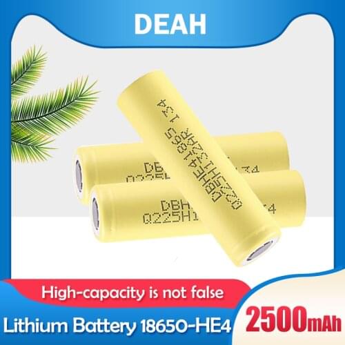 10-20PCS Original 18650 HE4 3.7V 2500mAh Lithium Rechargeable Battery 20A Discharge Max 35A For Power Tools Fan Headlight Bike