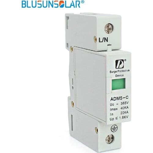 10 Pcs/Lot hot selling high quality Standard 1P 40KA 110V 220V 380V AC Din Rail SPD Anti-Lightning Voltage Surge Protector