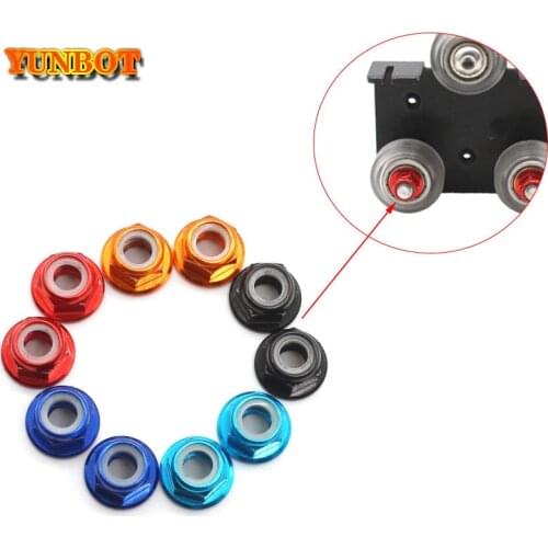 10pcs M3/M4/M5 colourful Self-locking Nuts Lock nuts Rivet Nuts Aluminum Nylon Insert Lock NutModel Hex Nut 3D printer parts