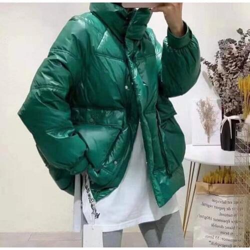 2020 Winter Women Down Coat Casual Jacket Women Coat Loose Zipper Solid Short Down Coat Femme Thick warm Down Coat Streetwear
