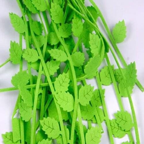 3pcs 98cm Length Spring Green Leaf Stripe DIY Nonwoven Felt Fabric For DIY Sewing Decoration