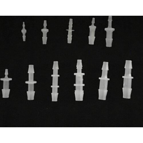 1Pcs 1.6mm-6.4mm Plastic Straight Reducing Connectors For Garden Watering Hose Micro Irrigation System