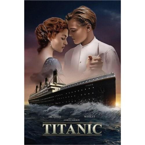 5D DIY Full Round/Square Diamond Painting Titanic Movie Poster 3D Embroidery Cross Stitch Rhinestone Mosaic Home Decor Art Yy58