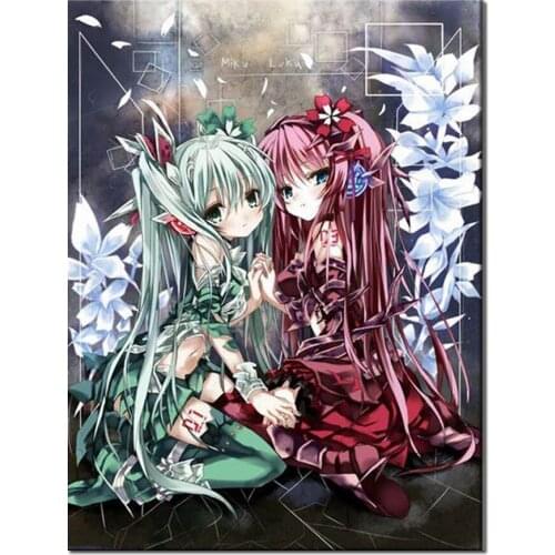 Art diamond cartoon Anime sisters full square round Diamond Painting cross stitch Diamond mosaic embroidery rhinestone painting