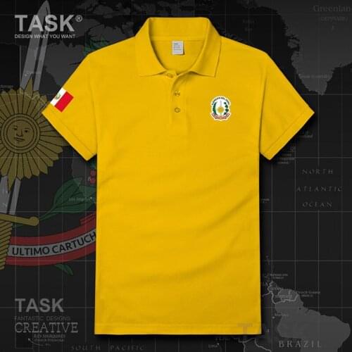 Army Peru Peruvian PE PER new Tops t shirt sweatshirt Military Tactical country Short sleeve Polo shirt cotton male lapel tops