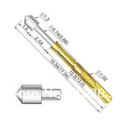 FREE SHIPPING 100PCS/LOT P75-E2 Dia 1.02mm 100g Spring Test Probe Pogo Pin