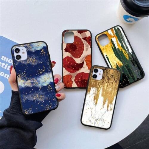 Case For Huawei P30 Pro P20 Mate 10 20 P40 Lite E Y6 Y7 P Smart 2021 2019 Honor 10i 20i 9X 8X 8A TPU Marble Sequins Black Cover