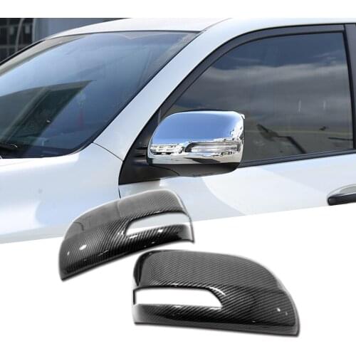 For Toyota Land Cruiser Prado FJ150 2010 - 2018 ABS Side Rearview Mirror Cover Cap Trim Sticker Decoration Car Accessories