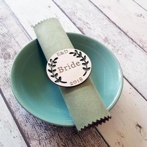 Personalised Wooden Wedding Table Place Names With Leaf Detail