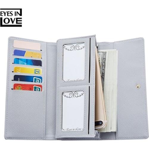 EYES IN LOVE Fashion Womens Purse Wallet Long Female Hasp Coin Clutch Card Holder Designer Simple Female Wallets Female Purses