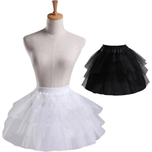 Cosplay Maid Wear Lolita Pettiskirt Short no Hoops Petticoat Girls Ballet Mesh Yarn Skirt Petticoats