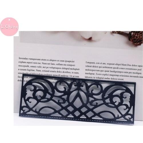 Lace Border Slimline Card Metal Cutting Dies Scrapbooking Album Paper Cards Making Craft Embossing Die Cut Stencils Clear Stamps