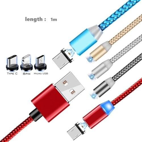 Magnetic Charger USB Cable For Xiaomi Mi 8 9 SE 9T CC9e CC9 A3 Lite A2 Mix 2 2s Max 3 Redmi 4A 5A 6A 7A Note 7 Pro 5 4 4X