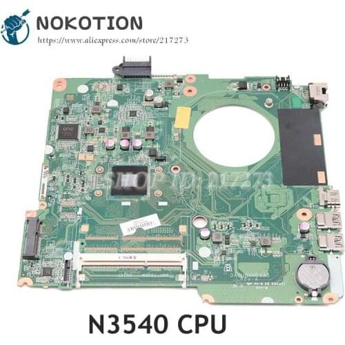 NOKOTION 828166-601 828166-501 828166-001 For HP Pavilion 15-F Laptop motherboard DA0U8AMB6A0 SR1YW N3540 CPU DDR3