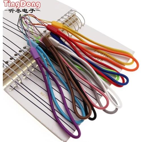Nylon wrist hand cell phone mobile chain straps Charm Cords DIY Hang Rope Lanyard Random Color Mobile Phone Strap