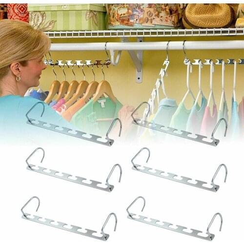 Newly Metal Hangers Closet Space Saving Metal Clothing Organizer Hangers