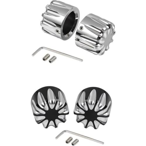 Motorcycle Front CNC Axle Nut Covers Cap Bolt For Harley Touring FLHT Softail Fatboy FLSTF FLSTC XL1200X Dyna Wide Glide Fat Bob