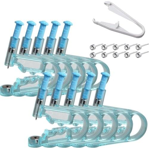 10Pcs Non-Reusable Ear Piercing Safe Ear Piercing Tool With Earring Stud Healthy Sterile Puncture Tool Without Inflammation