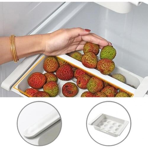 Anti-slip Hygienic 12 Grids Kitchen Containers Egg Storage Drawer Shockproof Refrigerator Egg Box 12 Grids for Fridge