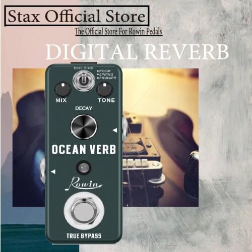 Rowin LEF-3800 Digital Reverb Pedal Guitar Ocean Verb Pedals Room Spring Shimmer 3 Modes Wide Range With Storage Of Timbre Pedal