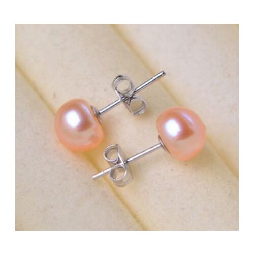 New Arrival Favorite Pearl Jewelry Natural Classic White Pink Gray Purple More Color Choose Silver Stud Earrings Birthday Gift