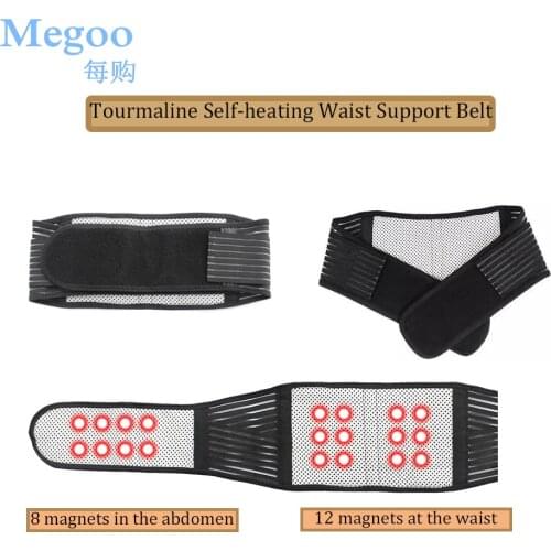 Tourmaline Self-heating Waist Support Belt Magnetic Therapy Back Spontaneous Heating Brace Massage Warm Waist Lumbar Pain Relief