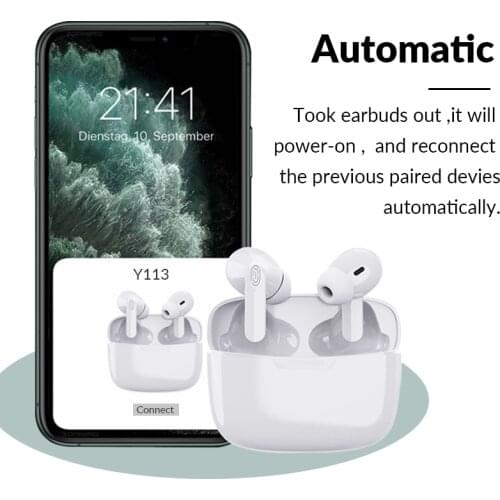 Y113 TWS Bluetooth Earphones Wireless Headphones Pro in-Ear Touch Control Sport Water proot Headset 3D Stereo Sound Earpiece