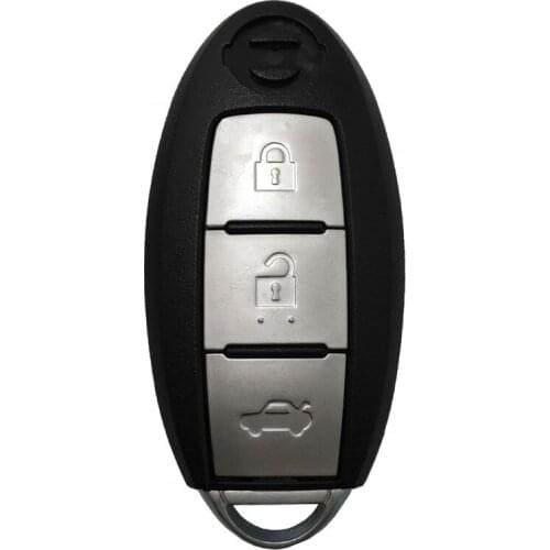 Keyless Entry Smart Remote Key Shell Case For Nissan X-Trail Teana March 3 Button Car Alarm Housing Fob Key Cover(2014 Year)