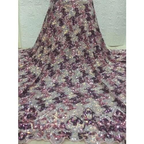 African Sequin Lace Fabric High Quality French Lace Fabric Nigeria Mesh Lace Fabric Clothes D37651