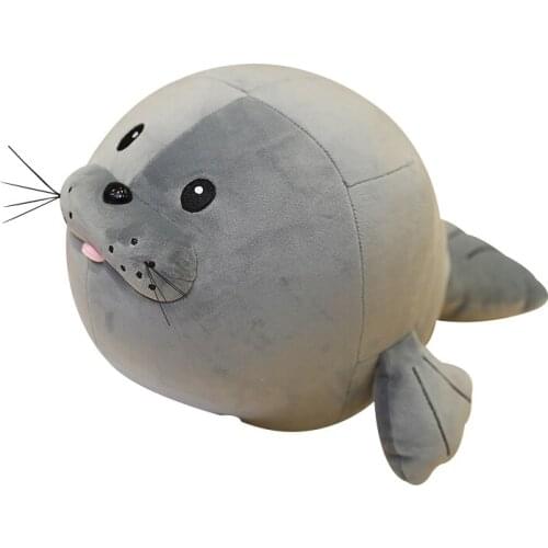 1PC 30-60cm Cute Stuffed Sea Lion Plush Toy Soft Pillow Kawaii Cartoon Animal Seal 3D Novelty Toy Doll for Kids Lovely xmas Gift