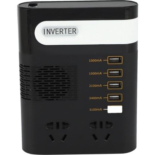Car Power Inverter DC 12V to AC 220V Voltage Converter Short Circuit Automatic Protection QC 3.0 USB Charger