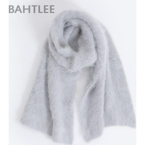 BAHTLEE Winter Man Women Angora Scarf Wool Knitting Neckerchief Keep Warm Perfect Neutral