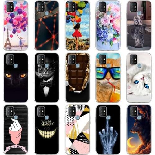 Infinix Zero 8 Case For Infinix Note 8 7 Lite Hot 10 8 9 Play Case Silicone Painted Cover Coque Infinix S5 Smart 4 4C Back Cover